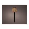 Solar Steeklamp wicker Ø12xH30cm | Lumineo