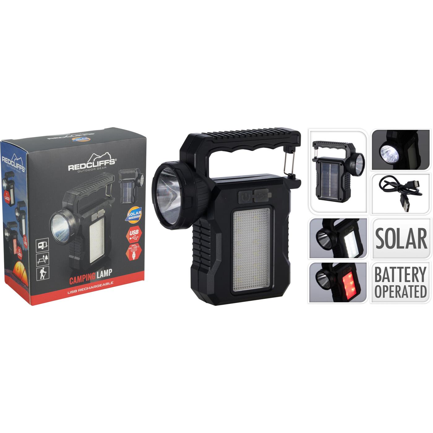 Solar campinglamp met usb | Redcliffs