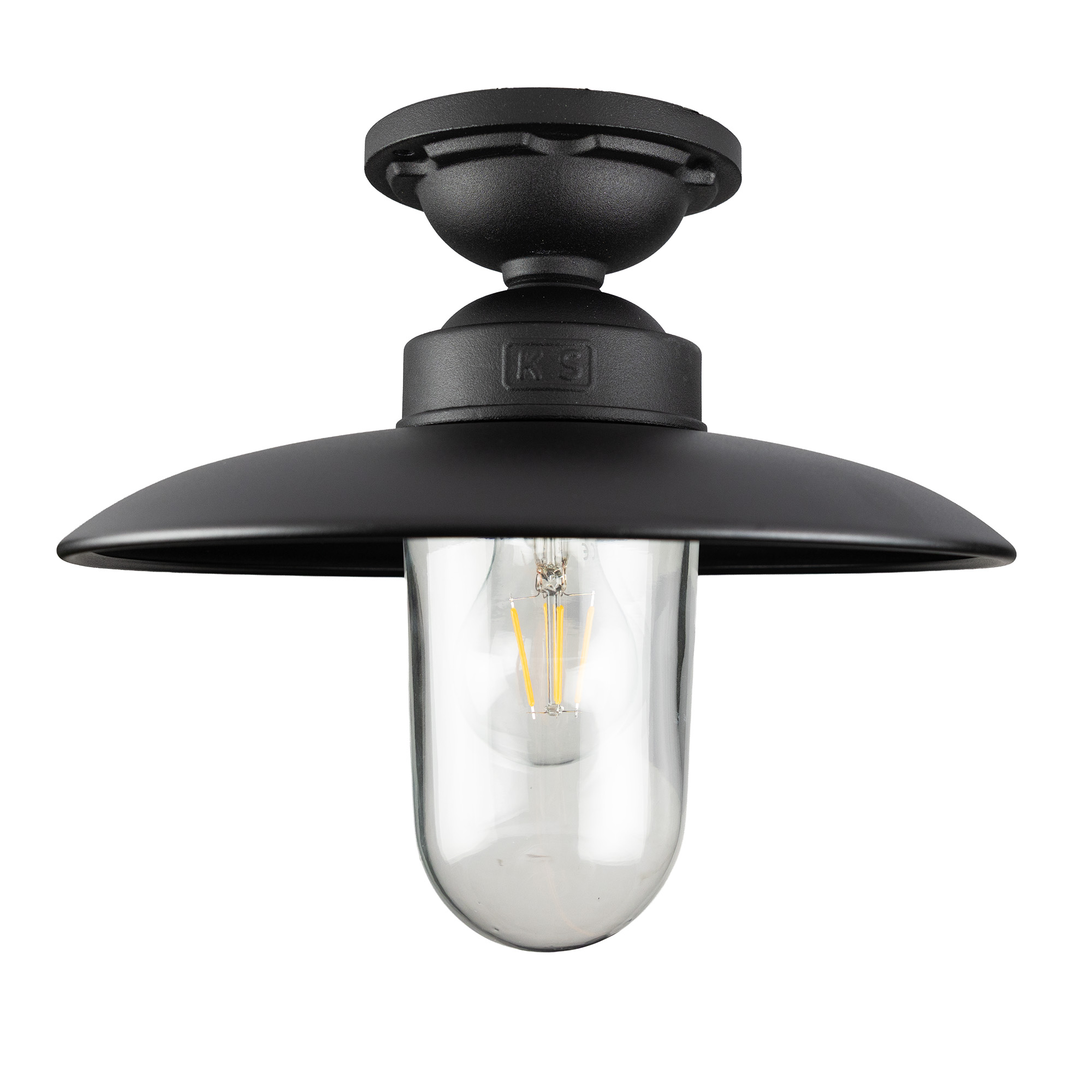 Solingen Plafondlamp Matzwart