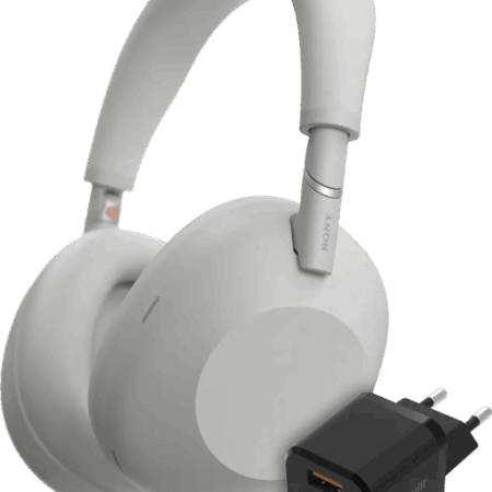 Sony WH-1000XM6 Zilver + BlueBuilt Quick Charge Oplader
