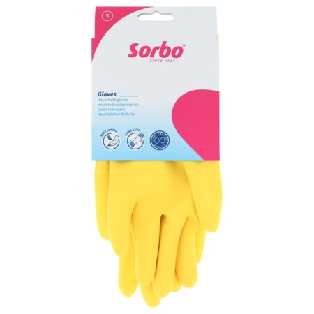 Sorbo Huishoudhandschoenen latex geel S | Sorbo