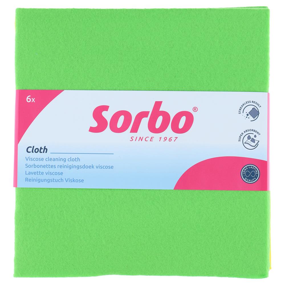 Sorbo Viscosedoeken 6-delig 38x40cm | Sorbo