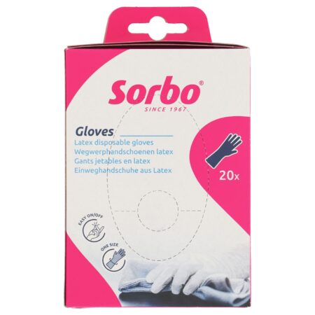 Sorbo Wegwerphandschoenen latex 20 stuks | Sorbo