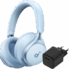 Soundcore Space One Blauw + BlueBuilt Quick Charge Oplader met Usb A Poort 18W Zwart