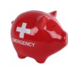 Spaarpot Pig Emergency rood aardew 11
