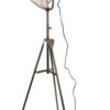 Staande lamp glazen kap messing