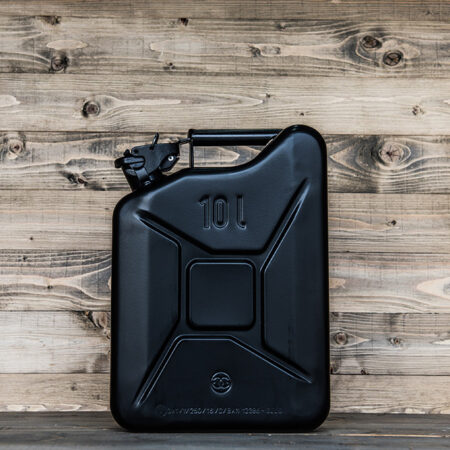Stalen Jerrycan 10L - Zwart - Duurzaam en Veelzijdig - Robuust - Perfect voor in de mancave - Exclusief drank | GELG