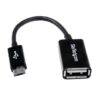 Micro USB naar USB OTG adapter zwart