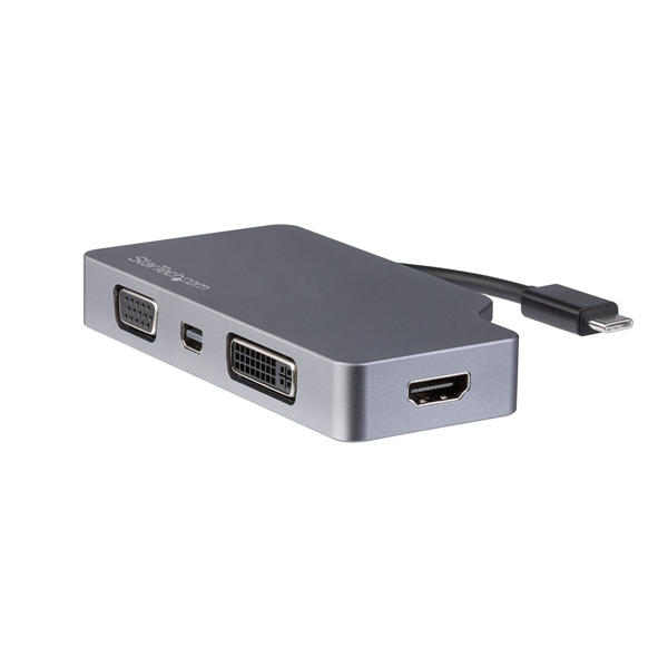 USB-C 4 in 1 video adapter grijs