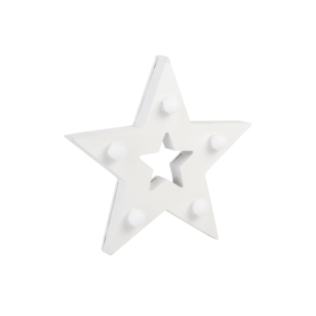 Ster met licht hoogte 17 cm breedte 17 cm