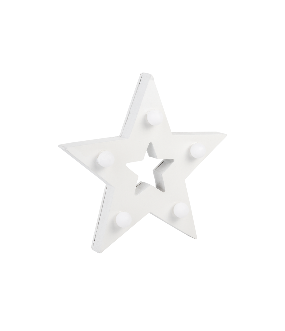 Ster met licht hoogte 17 cm breedte 17 cm