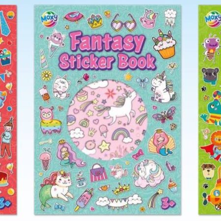 Stickerboek A4 8 vellen 3 assorti | Moxy
