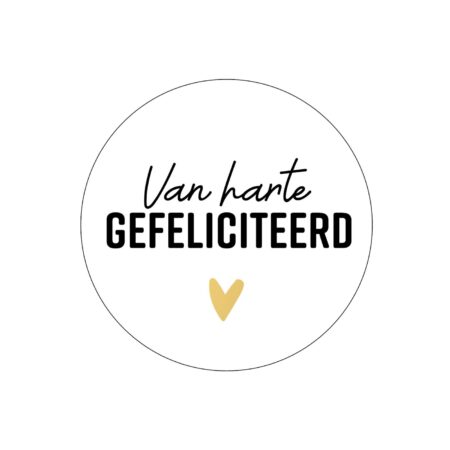 Stickers Gefeliciteerd Ø40mm 250st | Kassaplan