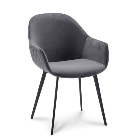 Stoel Carmen velvet grey