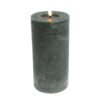 Stompkaars rustiek LED Lyon L donkergroen hoogte 20 x 10 cm