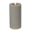 Stompkaars rustiek LED rond Lyon L grijs hoogte 20 x 10 cm