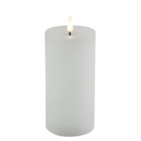 Stompkaars rustiek LED rond Lyon L wit hoogte 15 x 7