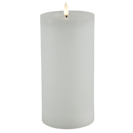 Stompkaars rustiek LED rond Lyon L wit hoogte 20 x 10 cm