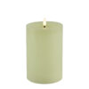 Stompkaars rustiek LED rond Lyon M creme hoogte 15 x 10 cm