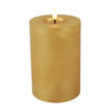 Stompkaars rustiek LED rond Lyon M goud hoogte 15 x 10 cm