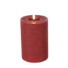 Stompkaars rustiek LED rond Lyon M rood hoogte 15 x 10 cm
