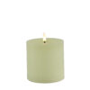 Stompkaars rustiek LED rond Lyon S creme hoogte 10 x 10 cm