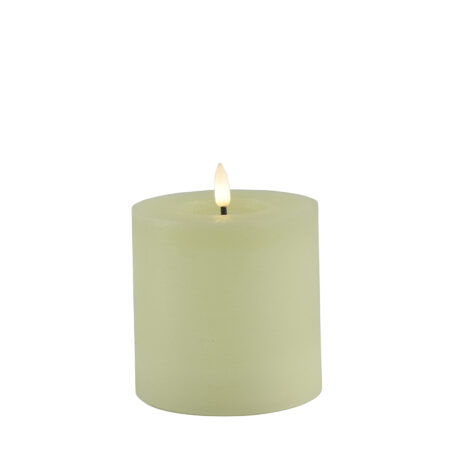 Stompkaars rustiek LED rond Lyon S creme hoogte 10 x 10 cm