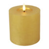 Stompkaars rustiek LED rond Lyon S goud hoogte 10 x 10 cm