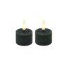 Stompkaars rustiek LED rond Lyon donkergroen 2 stuks hoogte 9 x 5 cm