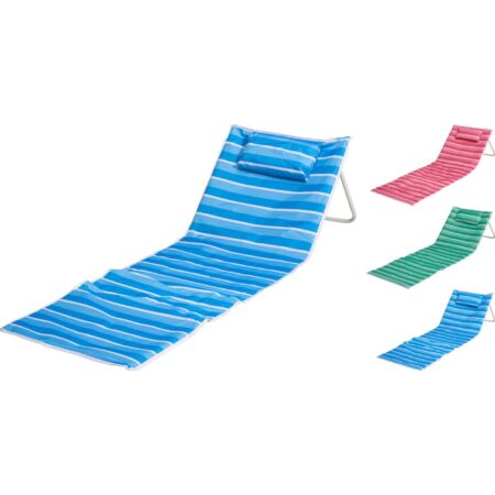 Strandmat met rugsteun strepen | Pro Beach