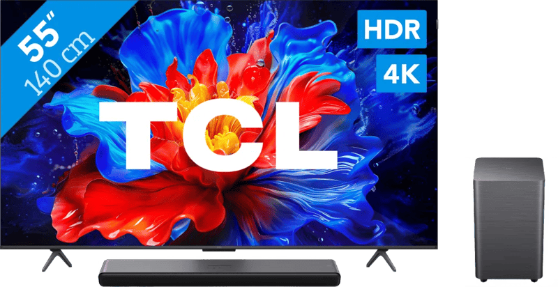TCL 55" QLED P81K 4K (2025) + TCL S55H 2.1 Soundbar