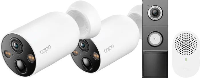 TP-Link Tapo C460 Duo Pack + D235 Smart Battery & Wired Doorbell