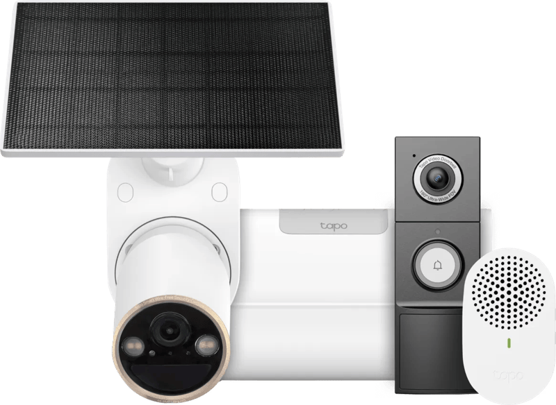 TP-Link Tapo C460 Solar Kit + H500 CentralHub + D235 Smart Battery & Wired Doorbell