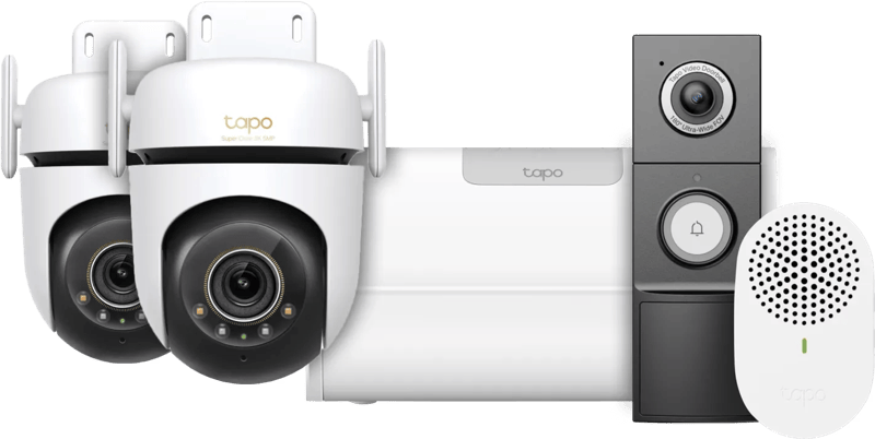 TP-Link Tapo C530WS Duo Pack + H500 CentralHub + D235 Smart Battery & Wired Doorbell