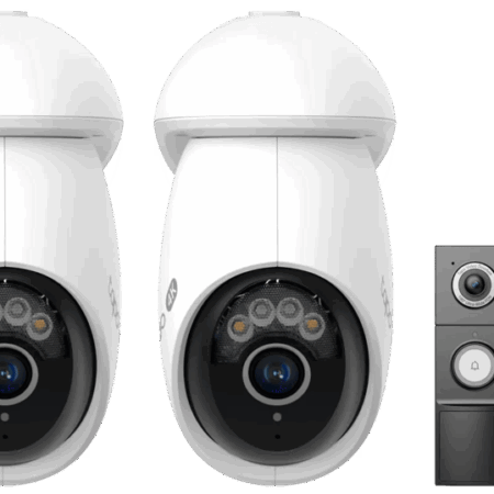 TP- Link Tapo C560WS Duo Pack + D235 Smart Battery & Wired Doorbell