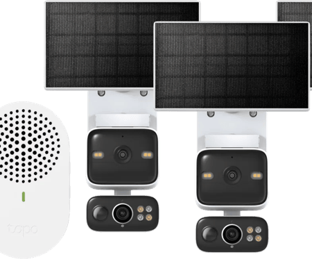 TP-Link Tapo C645D Solar Kit 3-Pack + D235 Smart Battery & Wired Doorbell