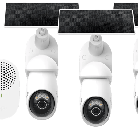 TP-Link Tapo C660 Solar Kit 3-Pack + D235 Smart Battery & Wired Doorbell
