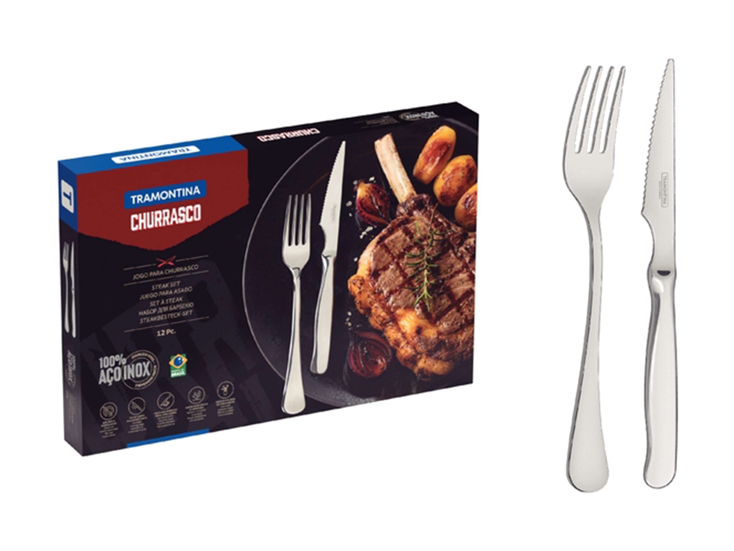 RVS steak bestekset Zurique Spanish