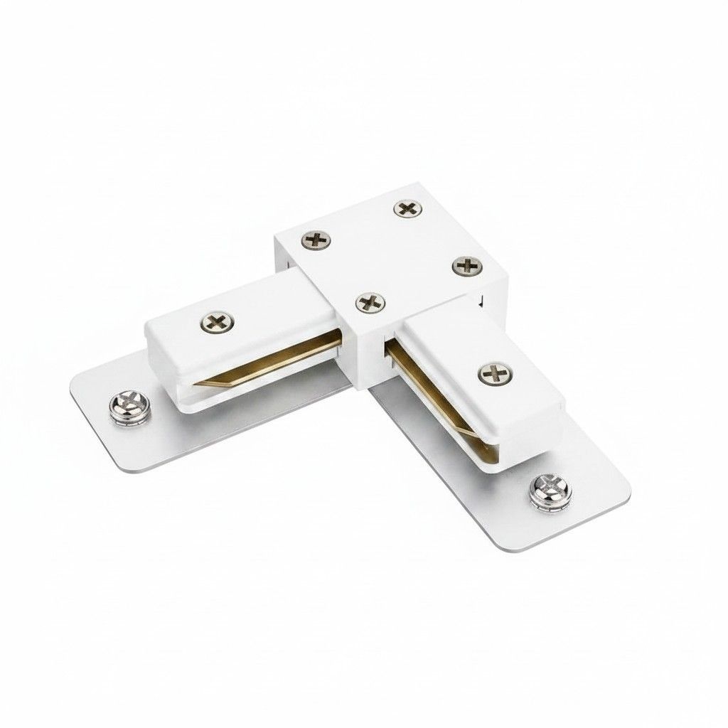Taros - L-vorm Koppelstuk - 1-fase railverlichting - Wit - 3 jaar garantie | HOFTRONIC
