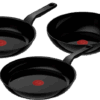 Tefal Renew Black Keramische Koekenpannenset 24 +  28 cm + Wokpan 28 cm