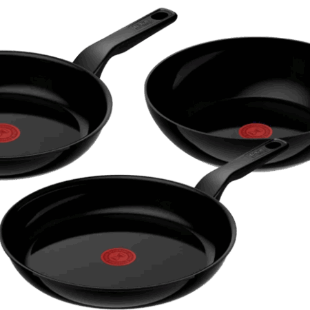 Tefal Renew Black Keramische Koekenpannenset 24 +  28 cm + Wokpan 28 cm