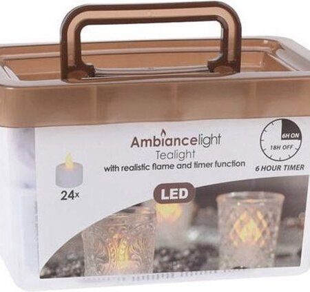 Theelicht Led 24 Stuks Met Timer |