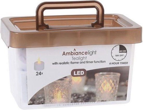 Theelicht Led 24 Stuks Met Timer |