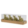 Theelicht konijn set a 4 H6cm goud | Decoris