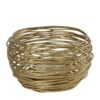 Theelichth Hendrika S goud metaal 8x8x8cm