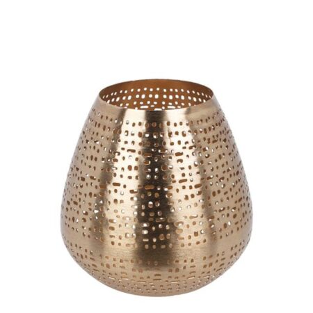 Theelichthouder 15cm Goud Mat |