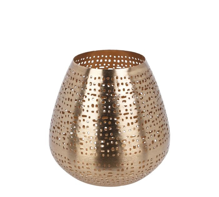 Theelichthouder 15cm Goud Mat |