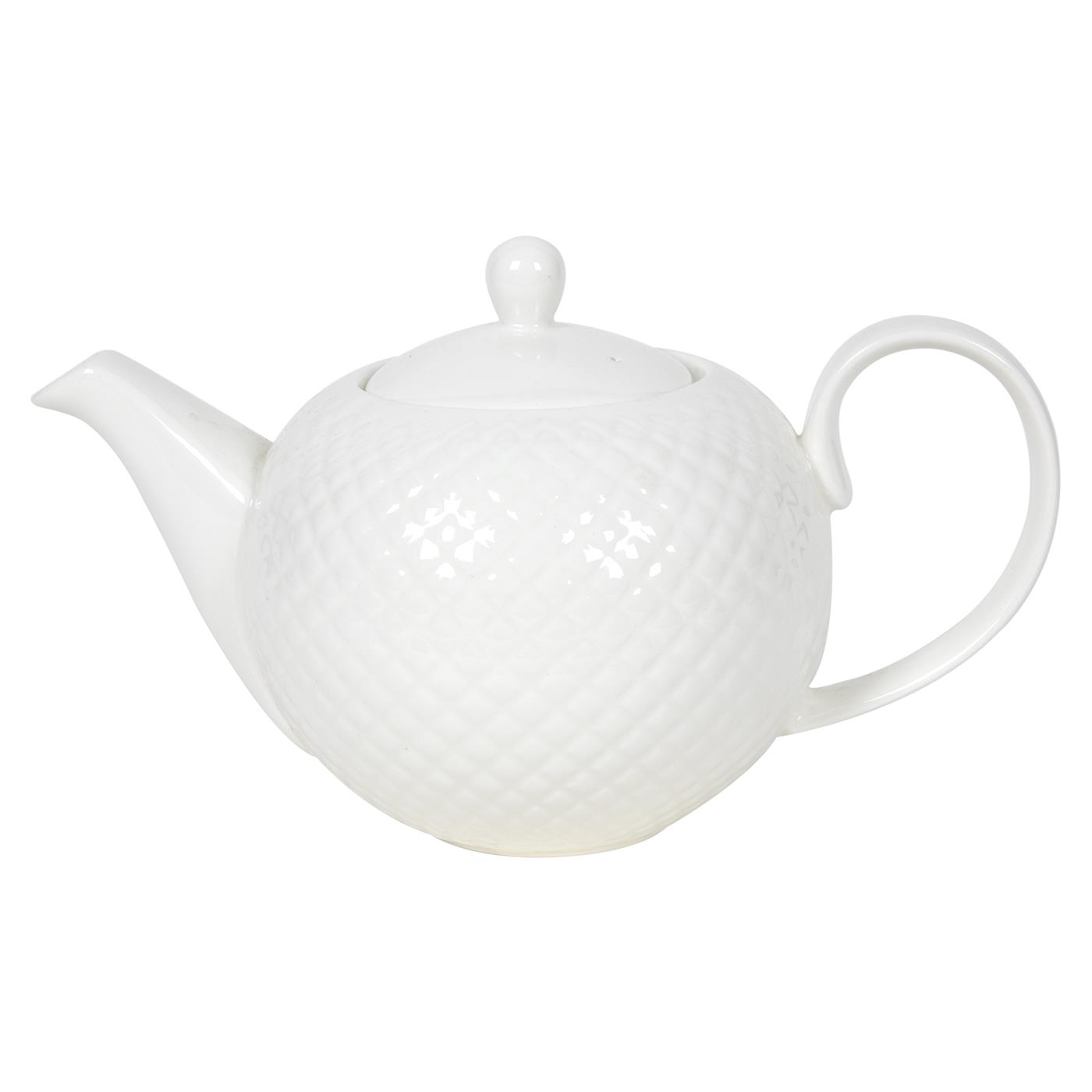 Theepot porselein Diamond 1130ml | Merkloos