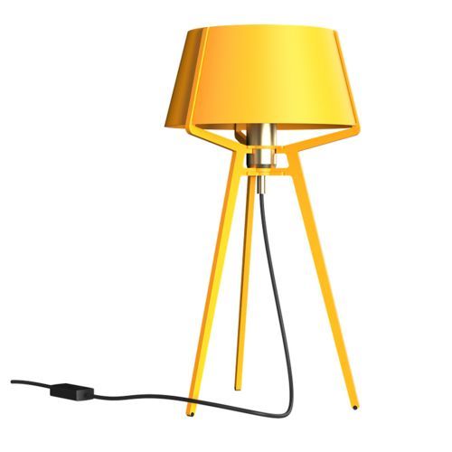 Bella Tafellamp - Geel - Messing