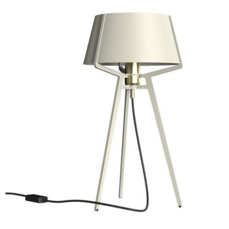 Bella Tafellamp - Lichtgrijs - Messing